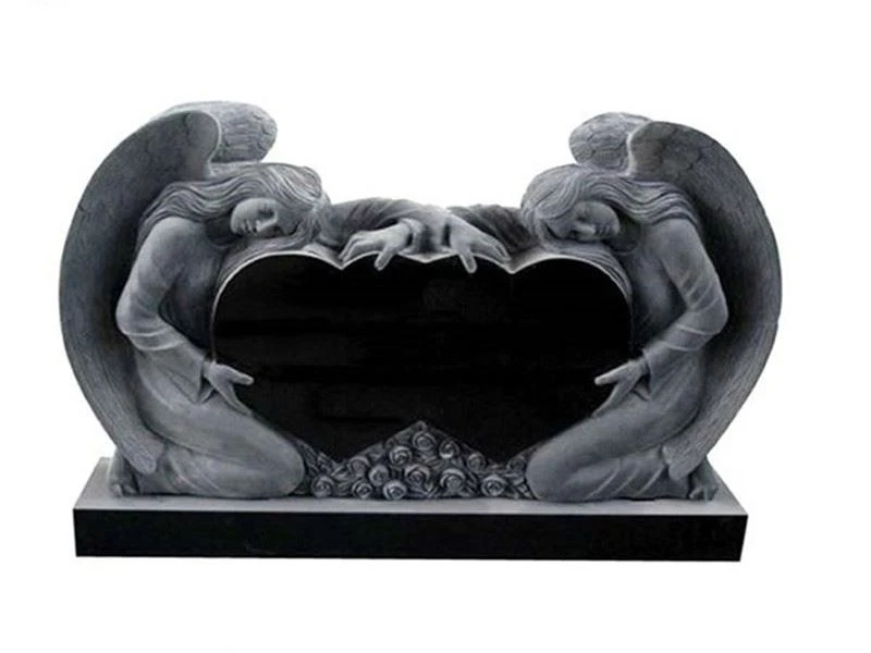 black headstone