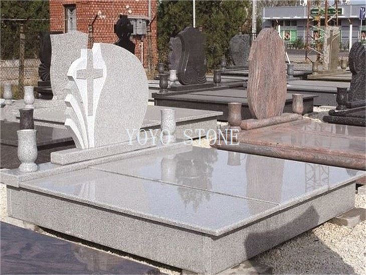 black polished granite headstones