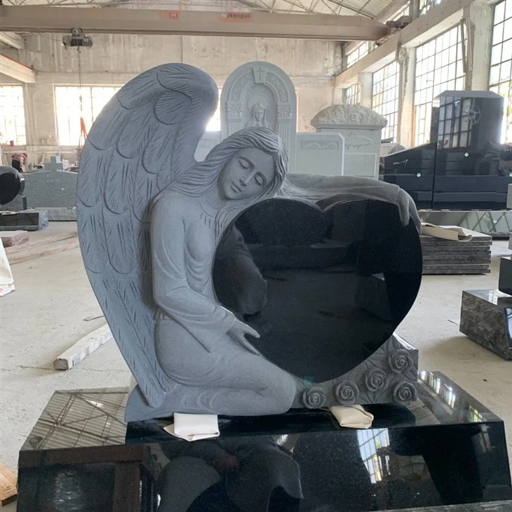 Black Polished Granite Headstones high quality