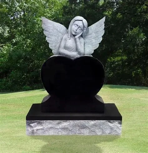 Dreaming Angel Heart Headstone Dreaming Angel Heart Headstone